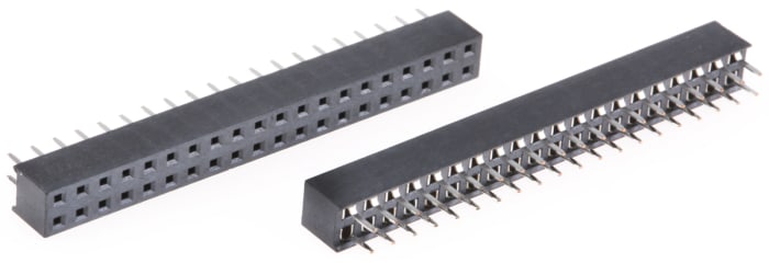 HARWIN Straight Through Hole Mount PCB Socket, 40-Contact, 2-Row, 2mm Pitch, Solder Termination