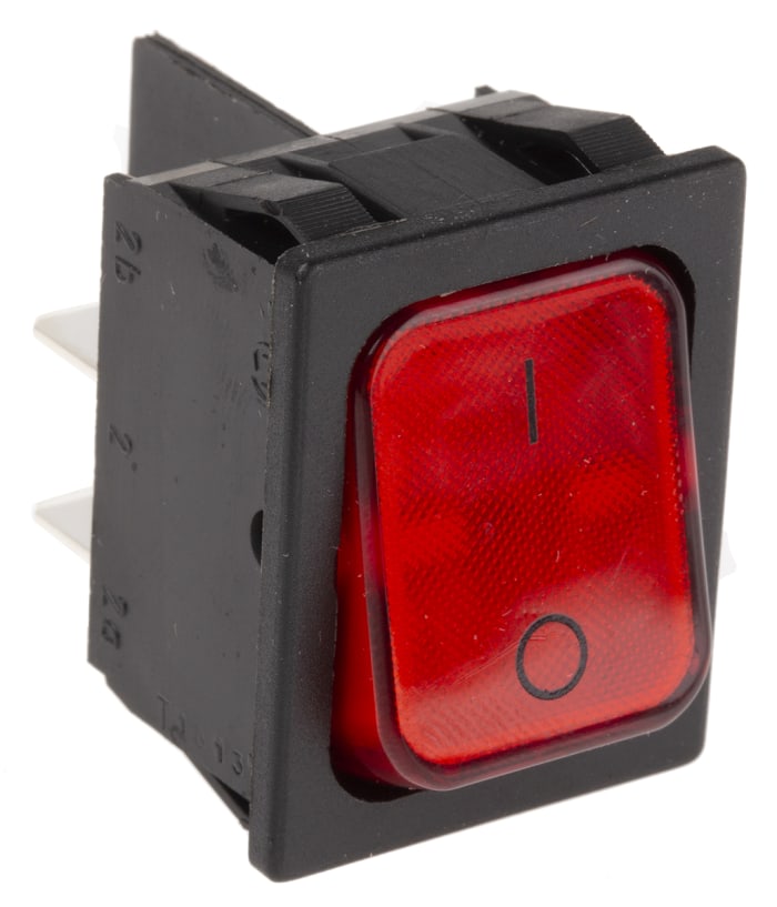 Marquardt Illuminated DPST, On-Off Rocker Switch Panel Mount