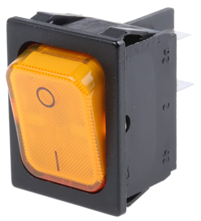 Marquardt Illuminated DPST, On-Off Rocker Switch Panel Mount