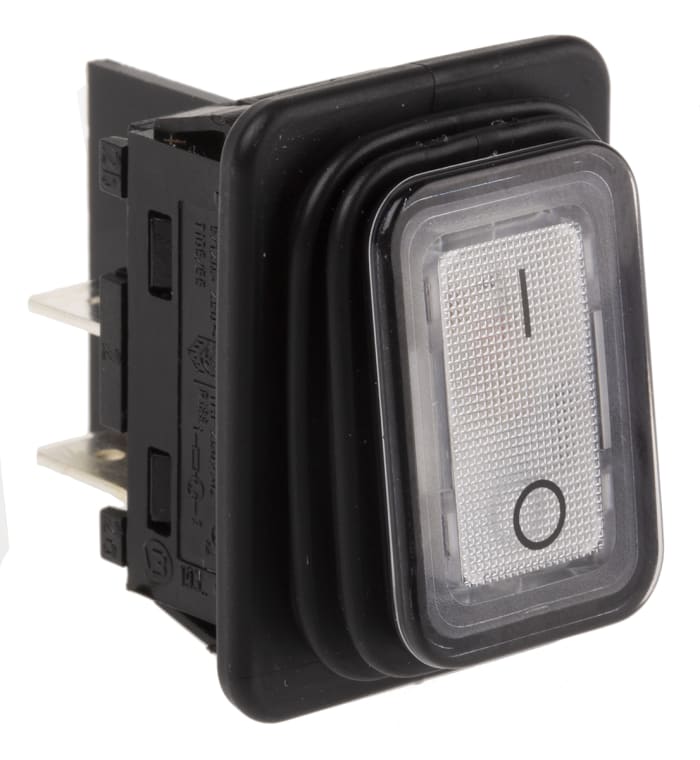 Marquardt Illuminated DPST, On-Off Rocker Switch Panel Mount