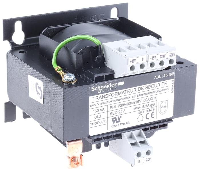 Transformátor s montáží na rám 160VA, počet výstupů: 1, sekundární napětí: 24V ac Schneider Electric