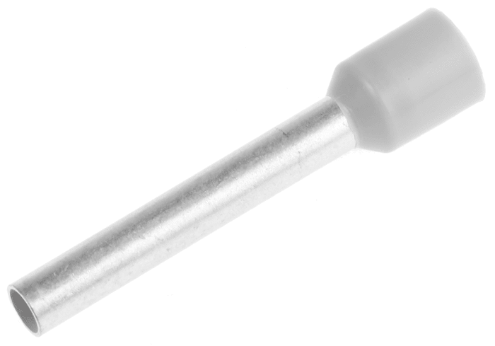 Schneider Electric, DZ5CE Insulated Crimp Bootlace Ferrule, 17.7mm Pin Length, 2.5mm Pin Diameter, 2.5mm² Wire Size,
