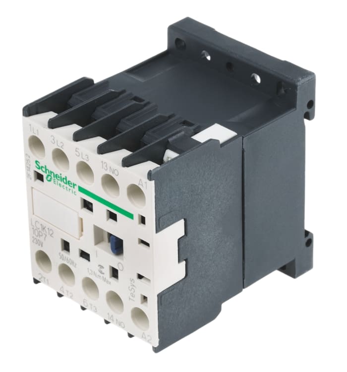 Schneider Electric TeSys K LC1K Contactor, 230 V ac Coil, 3-Pole, 12 A, 5.5 kW, 3NO, 690 V ac