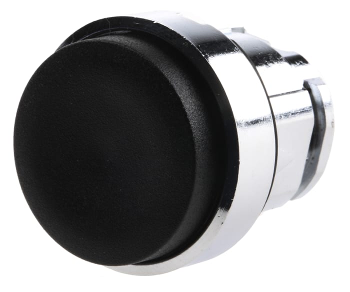 Tête de bouton poussoir Schneider Electric, Harmony XB4 Noir, Ø découpe 22mm, Retour par ressort