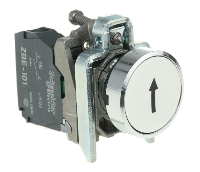 Schneider Electric Harmony XB4 Series Push Button, Slow Brake, Panel Mount, 22mm Cutout, SPST, IP66, IP67, IP69(IP69K)
