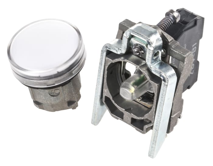 Schneider Electric XB4, Beyaz LED'li Sinyal Lambası, 3 A ac, 270 mA dc, 22mm, IP66, IP67, IP69, IP69K, 24 V ac/dc