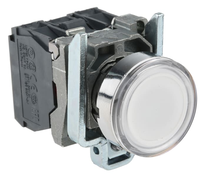 Schneider Electric Harmony XB4 Series Illuminated Push Button, Panel Mount, 22mm Cutout, SPDT, IP66, IP67, IP69(IP69K)