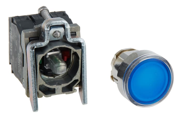 Bouton-poussoir série Harmony XB4 lumineux, SPDT, Montage panneau 120V