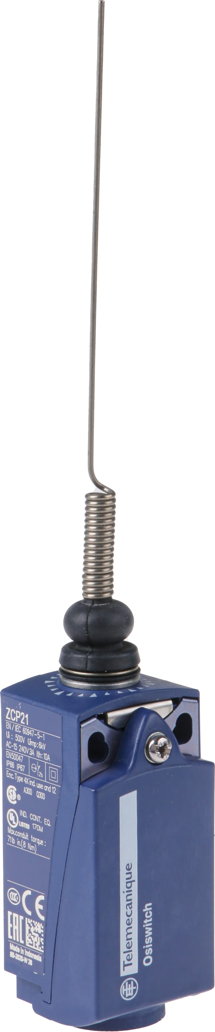 Telemecanique Sensors OsiSense XC Series Coil Spring Limit Switch, NO/NC, IP66, IP67, DP, Plastic Housing, 240V ac Max,