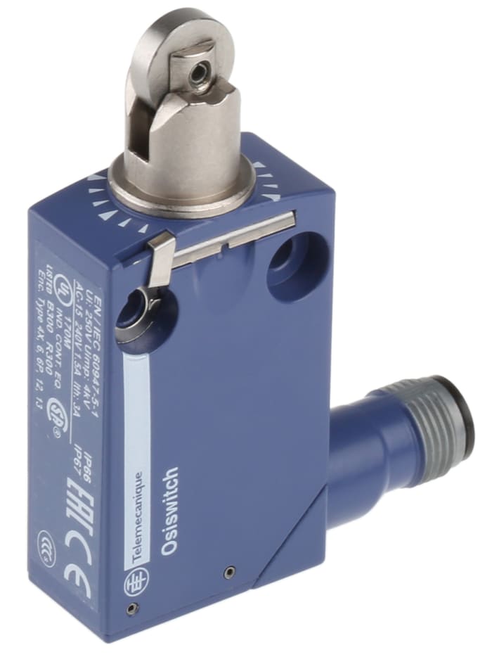 Telemecanique Sensors OsiSense XC Series Roller Plunger Limit Switch, NO/NC, IP66, IP67, IP68, DP, Zinc Alloy Housing,