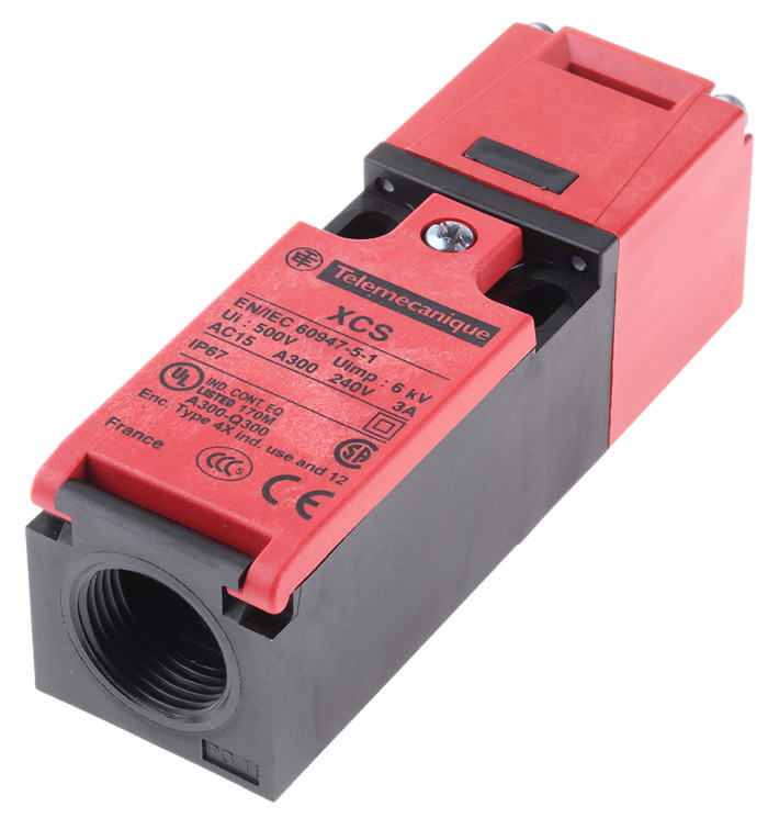 Telemecanique Sensors XCSPA Safety Interlock Switch, 1NC/1NO, Keyed, Glass Fibre Reinforced Nylon