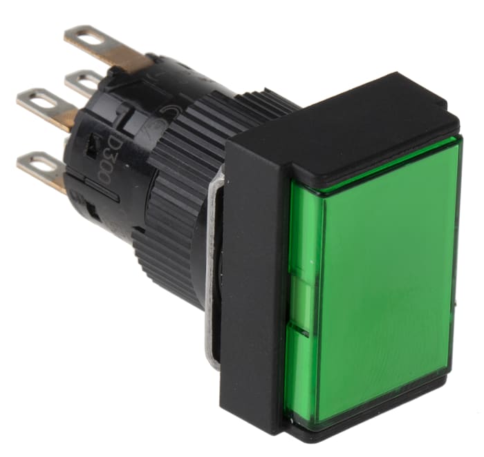 Schneider Electric Harmony XB6E Series Illuminated Push Button, Panel Mount, 16mm Cutout, DPDT, IP65