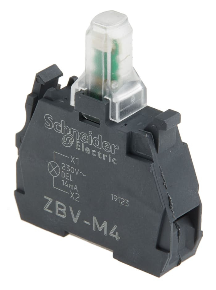 Bloque de luces Schneider Electric ZBVM4, LED, Rojo, 230V, terminal Roscado