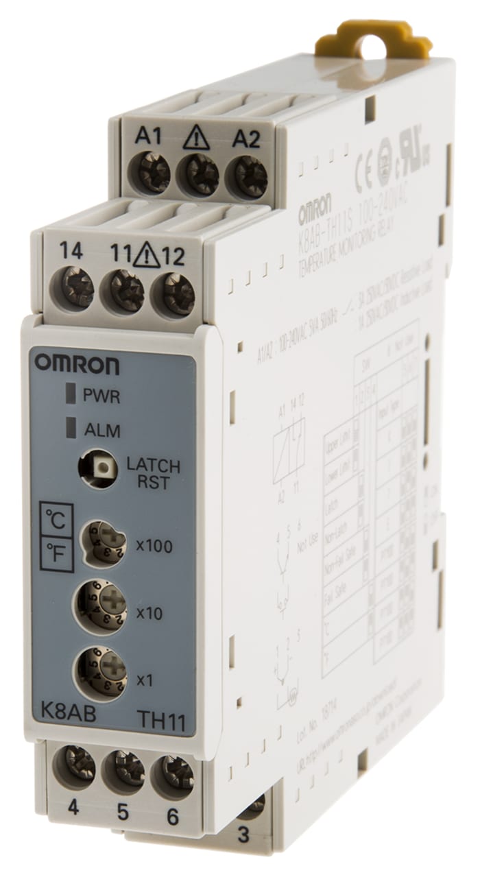 Omron Temperature Monitoring Relay, SPDT