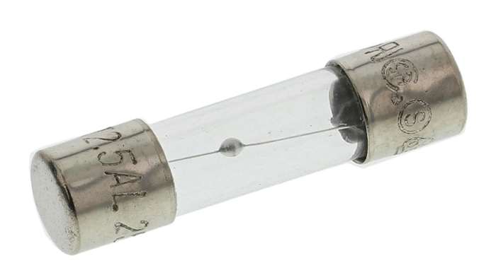 RS PRO 2.5A T Glass Cartridge Fuse, 5 x 20mm