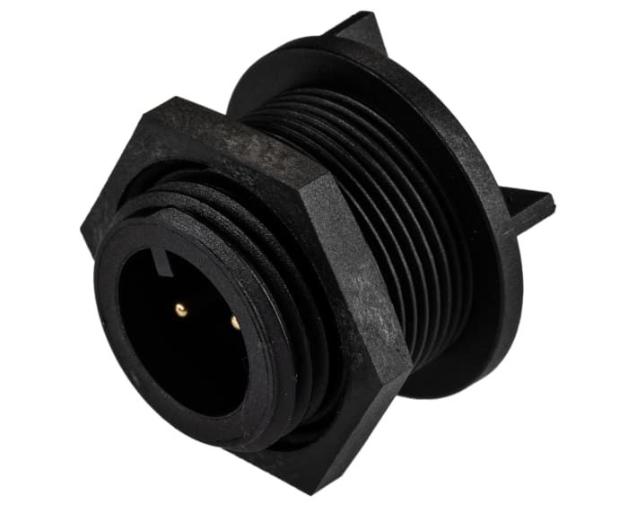 Bulgin Circular Connector, 2 Contacts, PCB Mount, Miniature Connector, Plug, Male, IP68, Buccaneer 400 Series