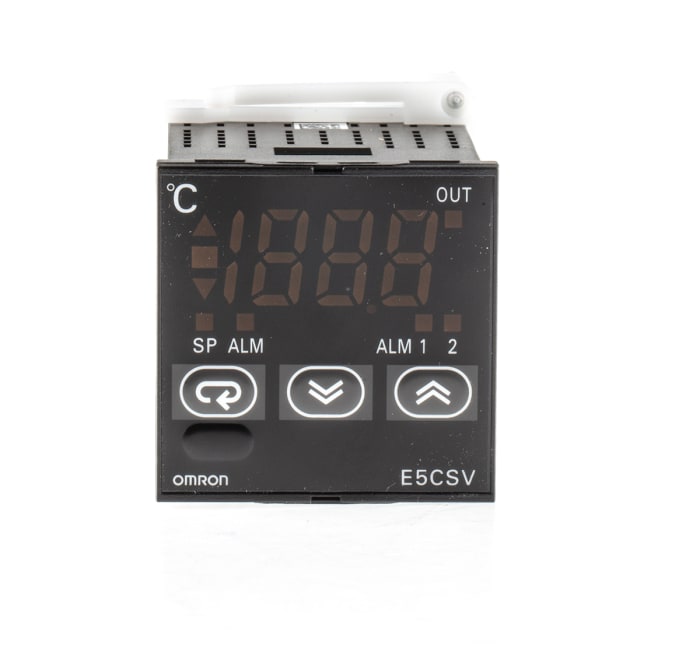Omron E5CSV Panel Mount PID Temperature Controller, 48 x 48mm 1 Input, 2 Output Relay, 24 V ac/dc Supply Voltage