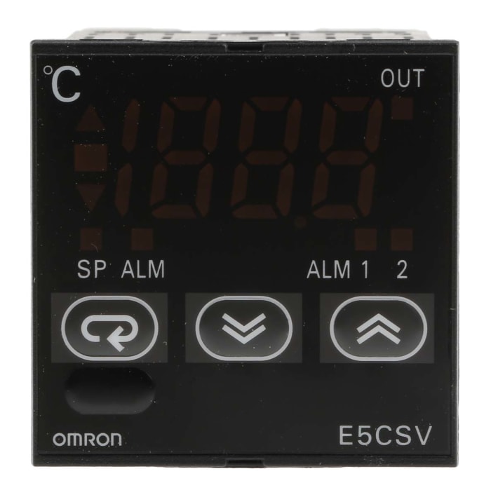 Omron E5CSV Panel Mount PID Temperature Controller, 48 x 48mm, 2 Output SSR, Solid State Relay, Logic, 24 V ac/dc