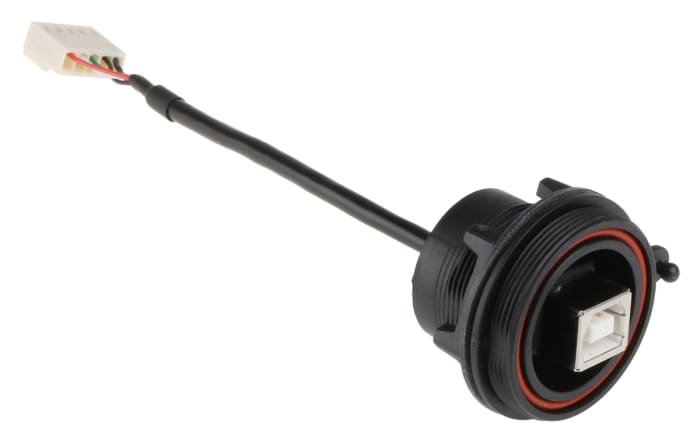 USB B Type Chassis Conn &amp; Lead IP68