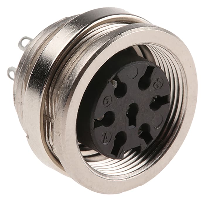 Amphenol Industrial, Signalmate C091 7 Pole M16 Din Socket, 5.0A, 300 V IP40, Screw On, Panel Mount