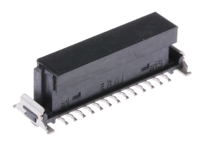 ERNI SMC Series Straight Surface Mount PCB Socket, 26-Contact, 2-Row, 1.27mm Pitch, Solder Termination