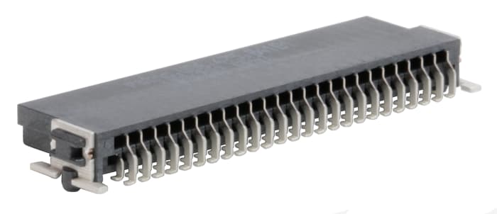 ERNI SMC Series Right Angle Surface Mount PCB Socket, 50-Contact, 2-Row, 1.27mm Pitch, Solder Termination