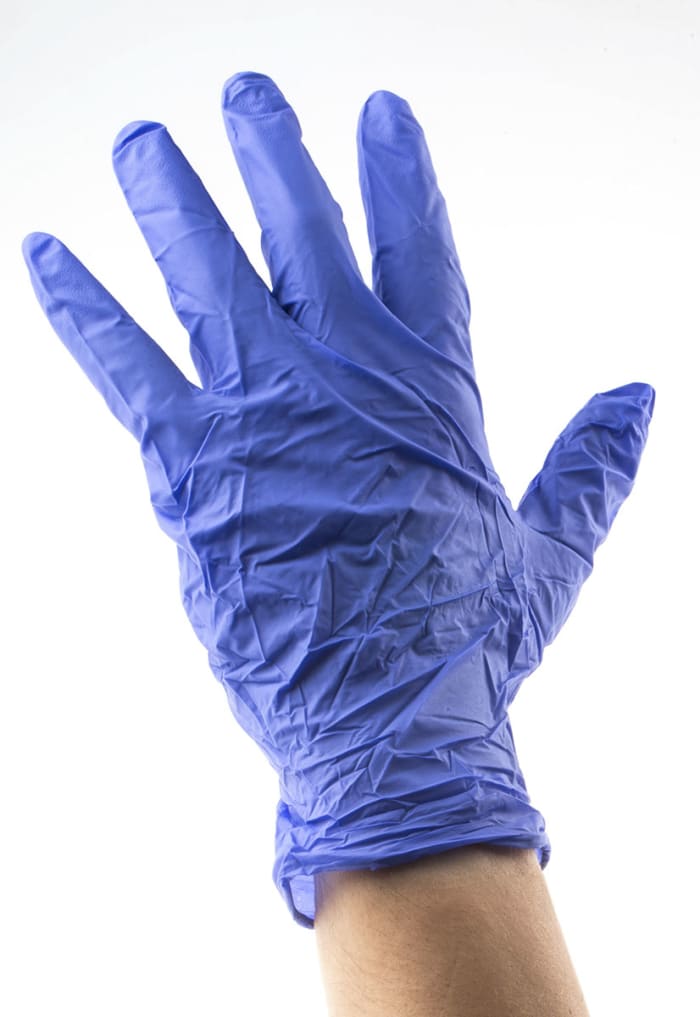 Polyco Healthline Indigo Purple Powder-Free Nitrile Disposable Gloves, Size XL, 100 per Pack