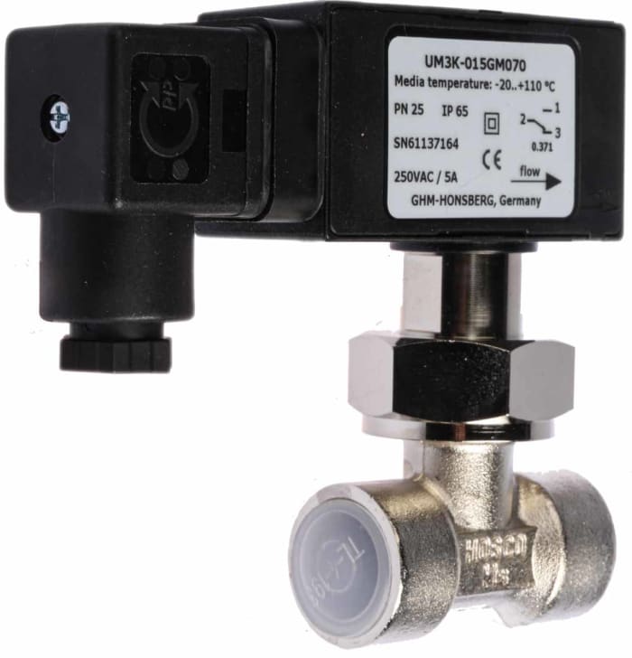 RS PRO Paddle Flow Switch for Gas, Liquid, 5.5 L/min Min, 7 L/min Max