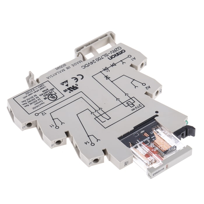 Relé sin enclavamiento Omron G2RV, SPDT, bobina 24V dc, 6A, Montaje en PCB