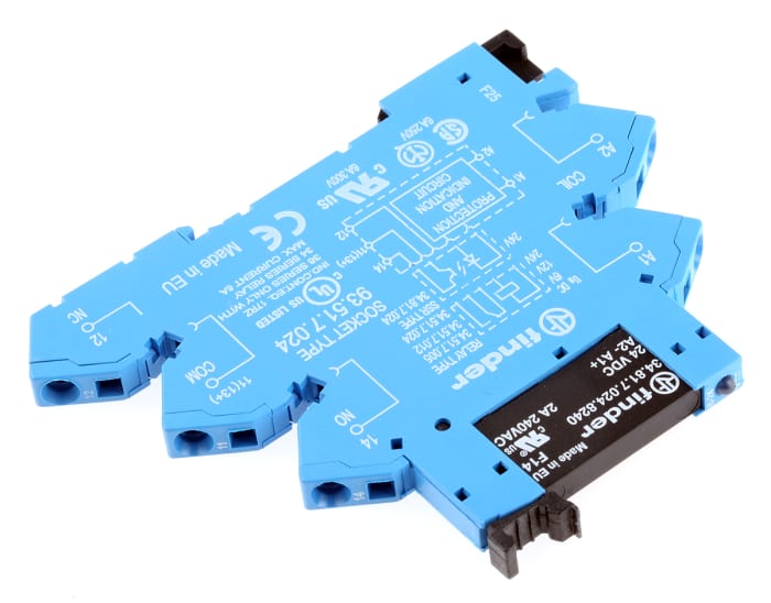 38.91.7.024.8240 Finder | Finder 38 Series Interface Relay Module, DIN ...