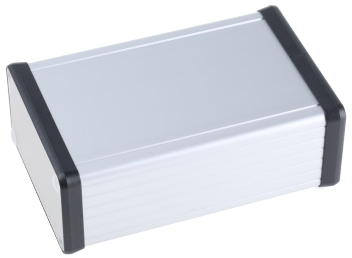 Boîtier portable Hammond 1455 en Aluminium Anodisé argent, dim. ext. 120 x 78 x 43mm, IP54