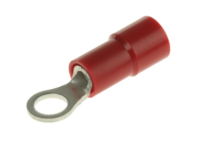 Terminal redondo aislado de Cobre RS PRO, Rojo, Ø int. M3.5, sección máx. 1.5mm², 16AWG