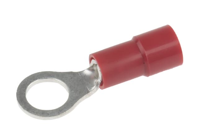 Očková koncovka, pokovení: Cín, M5, Červená, max. AWG: 16AWG, izolovaná, min. AWG: 22AWG, 0.5mm² -, 1.5mm², RS PRO