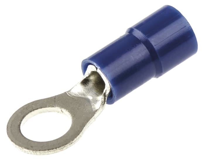 Krimpovací kroužková svorka, pokovení: Cín, M5, Modrá, max. AWG: 14AWG, izolovaná, min. AWG: 16AWG, 1.5mm² -, 2.5mm²,