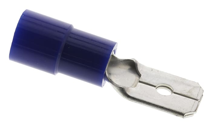 Cosse faston RS PRO, 1,5 → 2,5 mm², 16 → 14 AWG, Isolée, Bleu