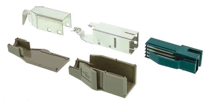 Amphenol Communications Solutions Straight, Cable Mount, Plug- Dual Port Type A 2.0 USB Connector
