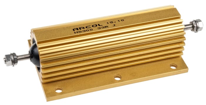 Arcol, 33Ω 300W Wire Wound Chassis Mount Resistor HS300 33R J ±5%