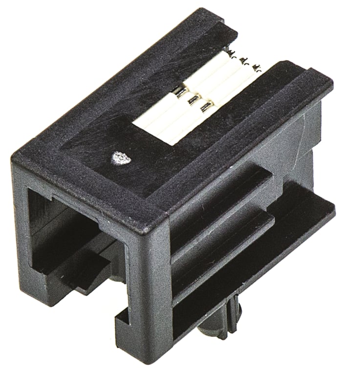 TE Connectivity 1-1705949 Series Female RJ22 Connector, Through Hole, Cat3 Right Angle 4P4C -Way