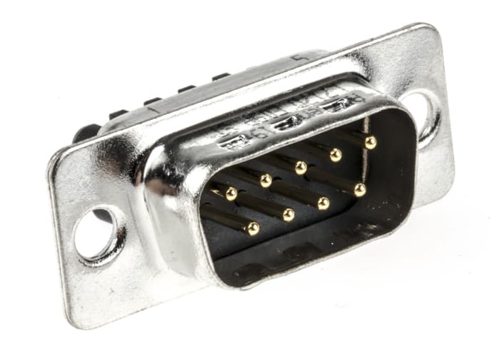 Amphenol Communications Solutions 9 Way Cable Mount D-sub Connector Plug, 2.74mm Pitch