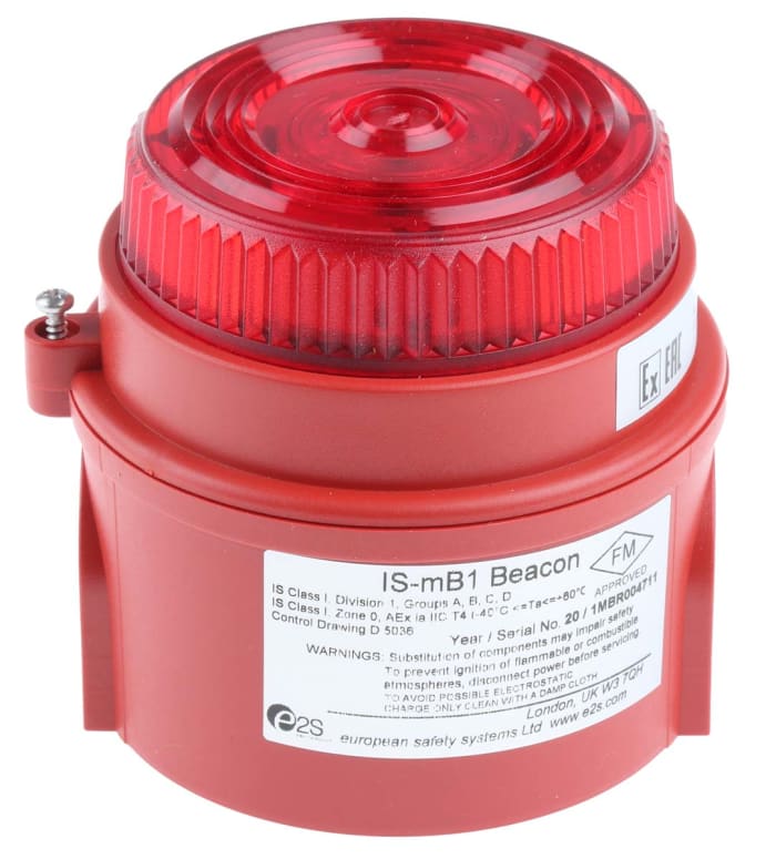 Indicador luminoso e2s serie IS-mB1, efecto Intermitente, LED, Rojo, alim. 24 V dc