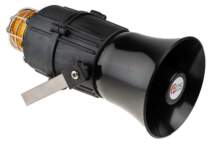 Indicator luminoso y acústico Xenón e2s E2xC1X05F, 24 Vdc, Ámbar, Intermitente, 116dB @ 1m, IP66