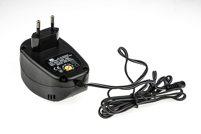 RS PRO 12W AC/DC Adapter 3 to 12 V dc, Output, 500mA Output