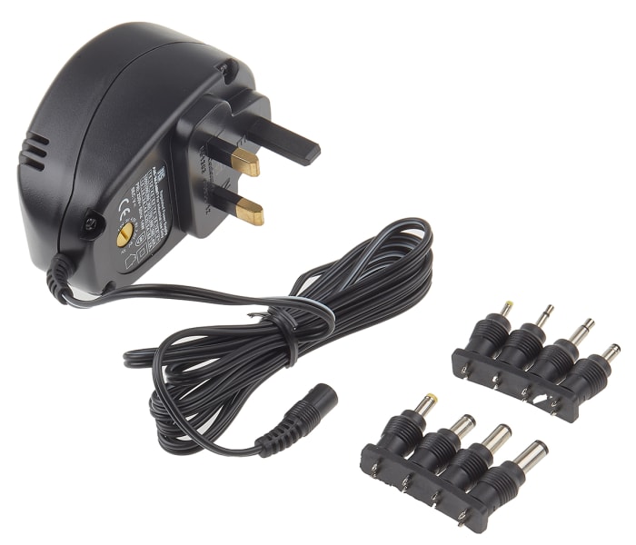 RS PRO 14W AC/DC Adapter 1.5 to 12 V dc, Output, 500 → 1000mA Output