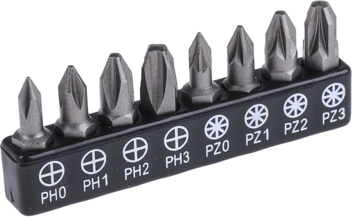 Jeu d'embouts de vissage RS PRO x 8 pièces