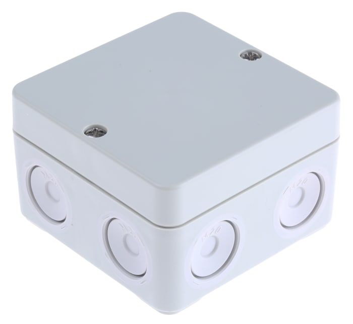 Boîte de jonction en Polystyrène 80 x 80 x 52mm 8 voies, IP65