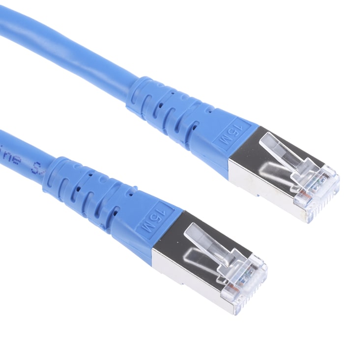 Câble Ethernet Roline catégorie 6, S/FTP, Bleu, Longueur 15m PVC, avec connecteur