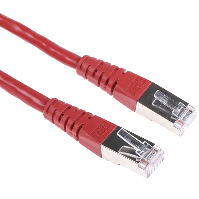 Câble Ethernet Roline catégorie 6, S/FTP, Rouge, Longueur 20m PVC, avec connecteur