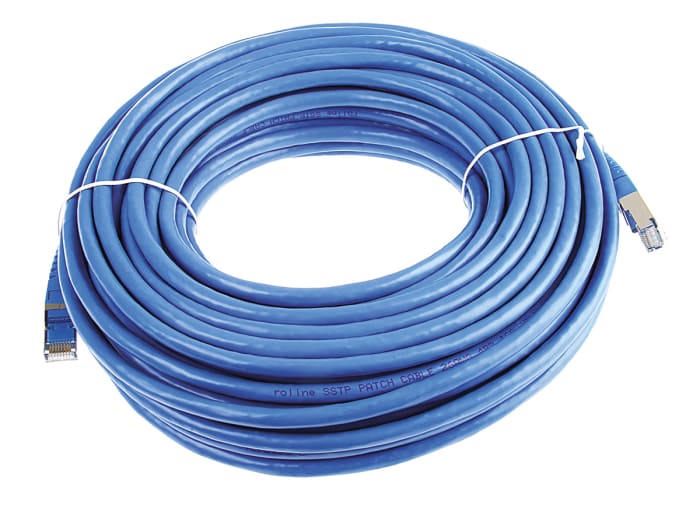 Câble Ethernet Roline catégorie 6, S/FTP, Bleu, Longueur 20m PVC, avec connecteur