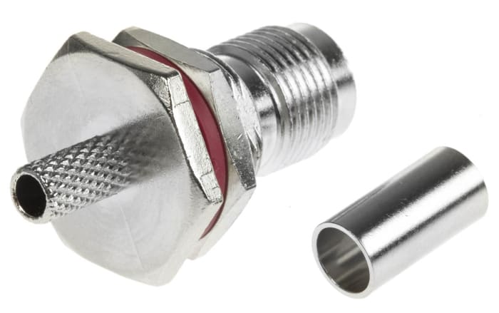 Connecteur TNC TE Connectivity Femelle Droit, raccordement A sertir 50Ω Montage panneau