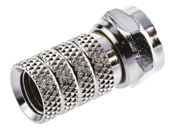 TE Connectivity, Plug Cable Mount F Connector, 75Ω, Twist On Termination, Straight Body